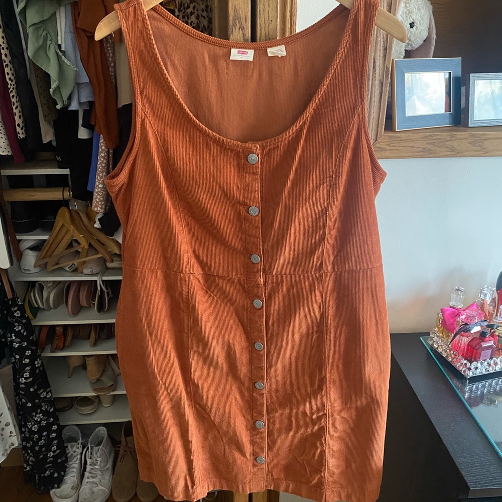 Levi’s burnt orange corduroy dress